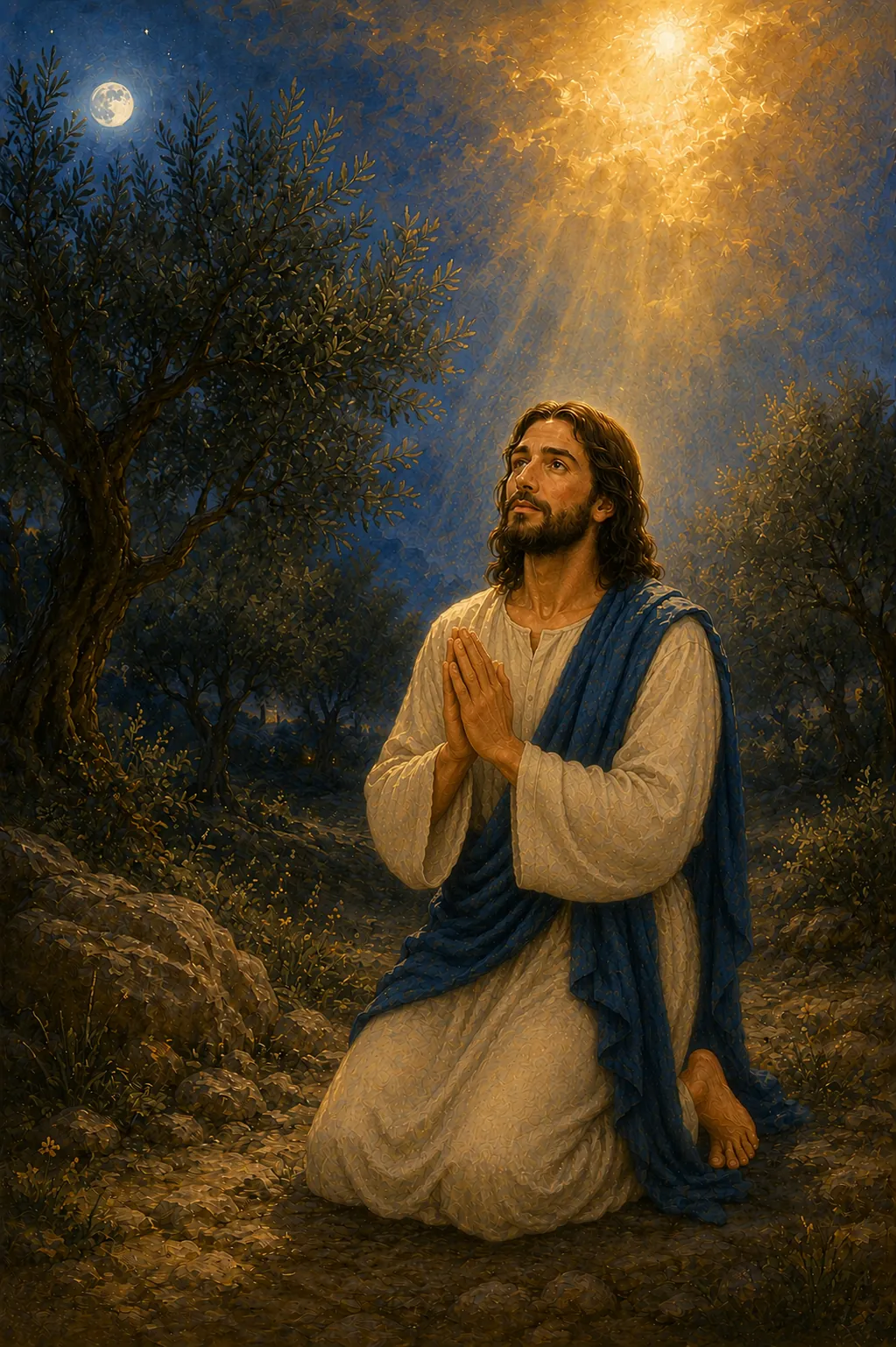 Jesus Prays in the Garden